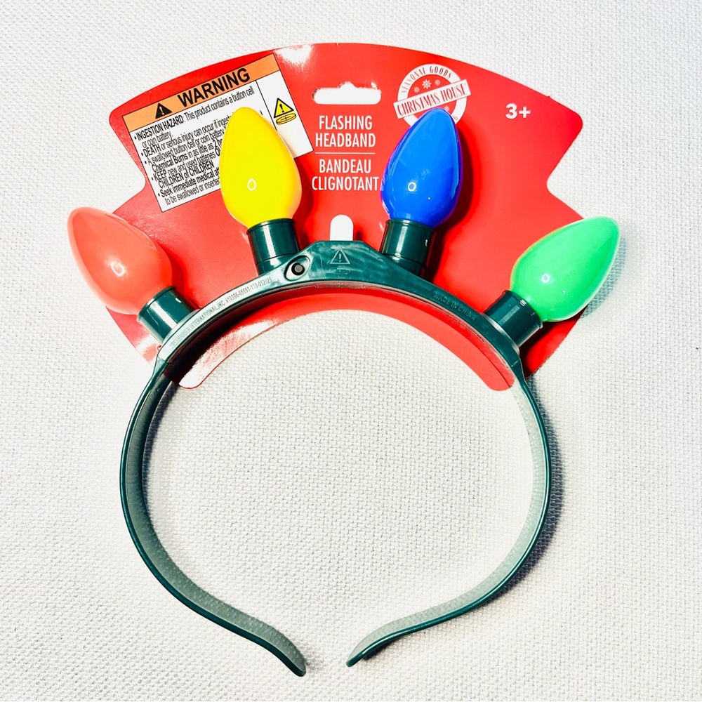 Flashing Light-Up Headband - Multicolor - New